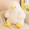 40-95cm High Quality Yellow Fat Duck Cute Dolls Throw Pillow Long Hair Pluh Soft Stuffed Animal Cartoon Funny Birthday Gifts