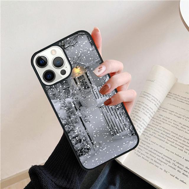 Зимний пейзаж Чехол для телефона Для iPhone 17 Air 15 16e 14 13 12 Pro Max 11 Pro Max Plus Coque Оболочка