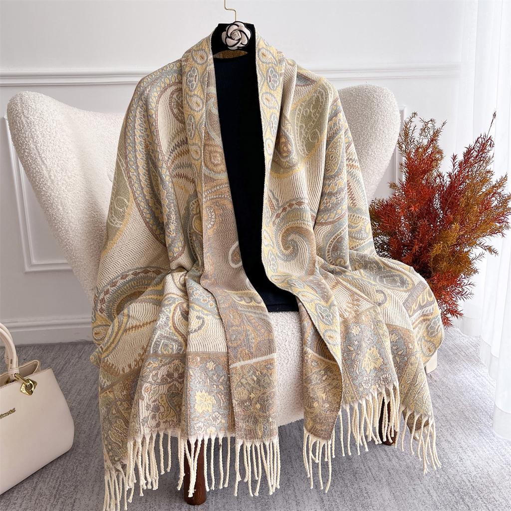 Autumn and Winter Travel Warm Cashmere Shawl Scarf Fashion Women Luxury Print Pashmina Blanket Wraps Female Poncho Bufanda