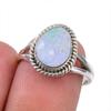 Кольцо из стерлингового серебра 925 пробы с натуральным австралийским опалом, размер 6,5 S6Q69