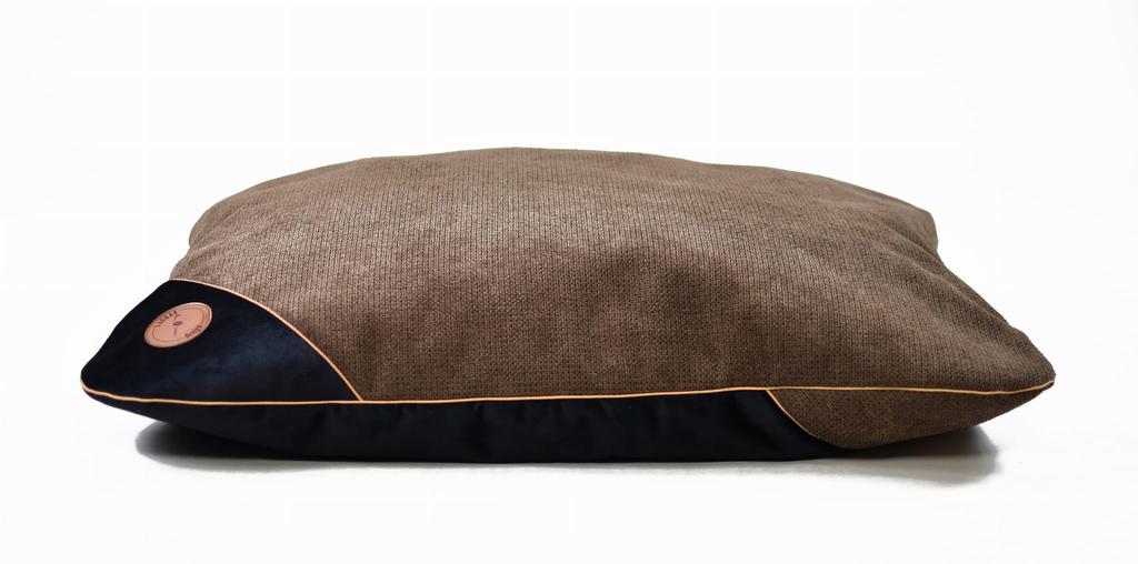 Frida Cushion Brown Structure + Black Velvet 100cm x 80cm