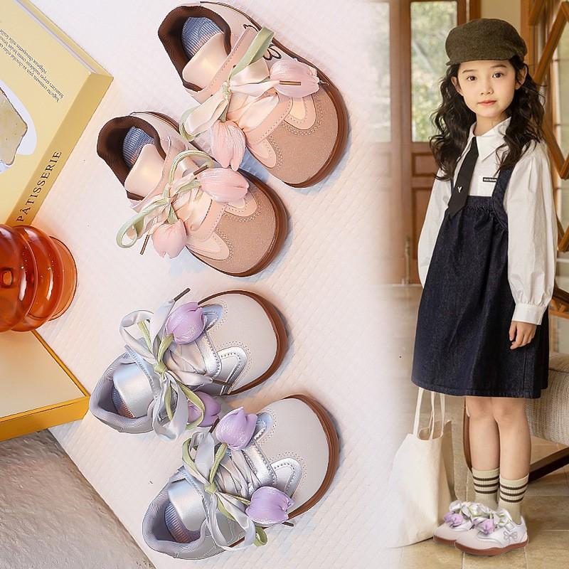 Girls Soft Sole Mary Jane Style Tulip Toe Sneakers Casual Shoes Kids 2026