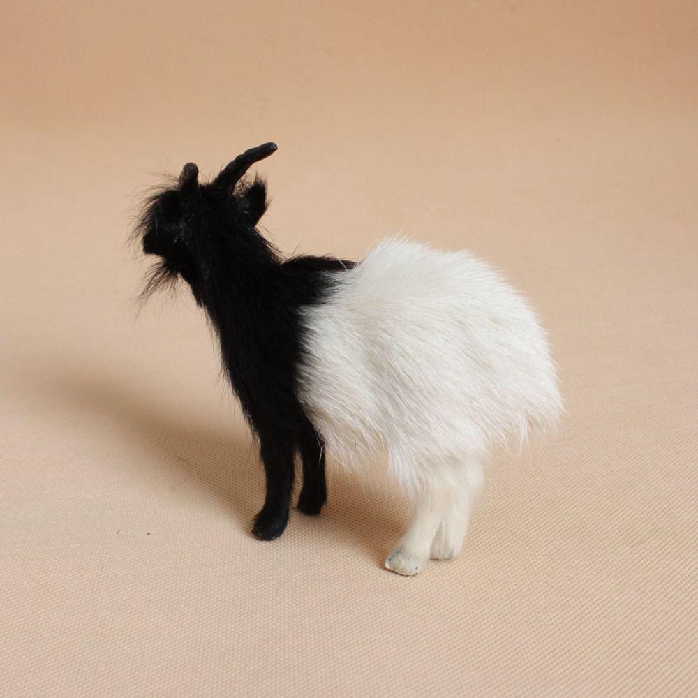 Simulation Goat Plush Toys Creative Goat  Figurine Ornament Goat Plush Doll  Farm