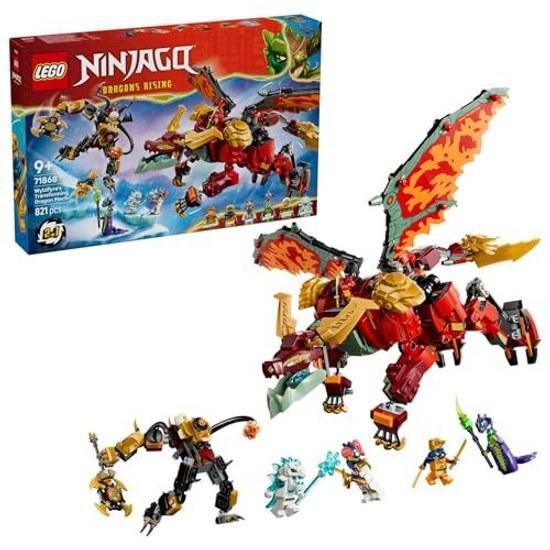LEGO Ninjago Огненный Меха-Дракон Трансформация 71868 Игрушка Мальчики Девочки Игрушки Подарок на День Рождения Кубики Возраст 9 10 11 Начальная Школа Боевой Робот Ролевая игра 821