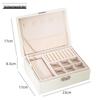 Double-Layer Leather Jewelry Box with Lock for Earrings and Handcrafted Accessories