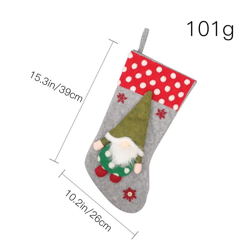 Christmas Stocking Sack Xmas Gift Candy Bag Christmas Decorations for Home Navidad Sock Christmas Tree Decor New Year 2024