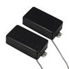 FLEOR Alnico5 Guitar Humbucker Pickup Set Black Bridge Neck Compatible with LP Style Guitars &