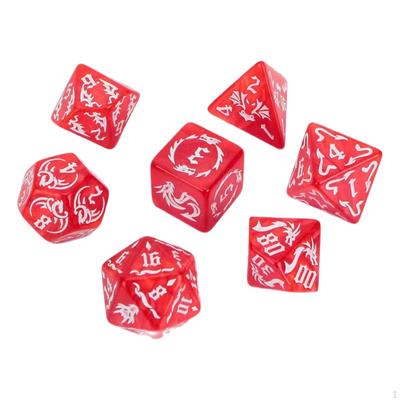 Набор из 7 предметов D20 D12 D10 D8 D6 D4, набор игровых кубиков, акриловый многогранник для вечеринок для роли карты