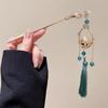 Elegant Hanfu Flower Hairpin: High-End Tassel Step Shake for Updo