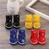 4pcs Dog Cotton Snow Boots for Puppies - Winter Plush Shoes for Teddy, Bichon, Pomeranian