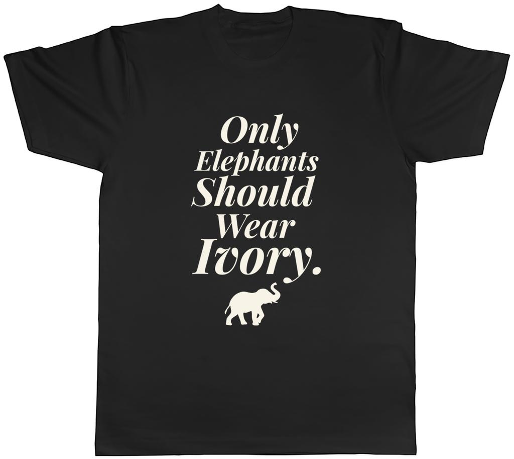 Save the Elephant Unisexs TShirt Only Elephants Should Wear Ivory Tee Gift