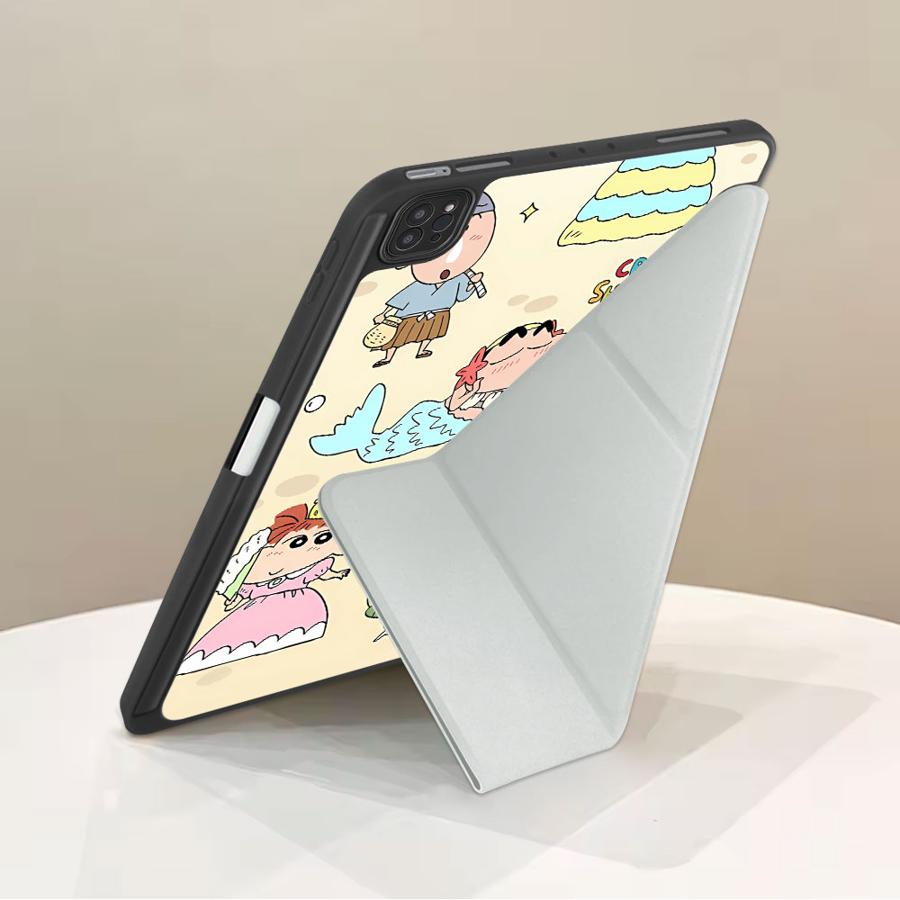 Tablet Case For iPad Air 4 5 M3 M2 1 2 M4 11inch Pro 2025 Mini 6 7 Pro 11th 10th 9th 8th 7th 12.9inch Holder Cover Cute Cra-yons
