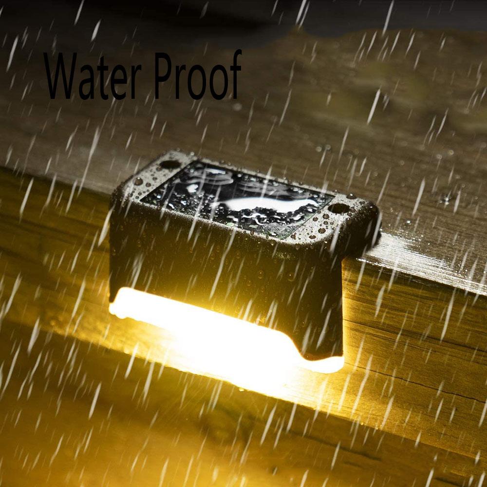 4 шт. RGB Солнечные Палубные Огни Наружные Водонепроницаемые Светодиодные Ступенчатые Лампы Для Лестницы Забора