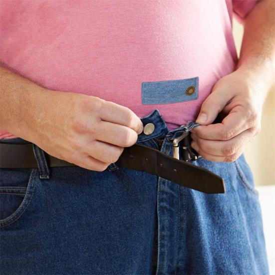 Lightweight Denim Waist-Lengthening Widely Compatible Pure Color Belt Extension Buckle Pants Accessories Waist
