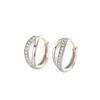 PACARON Earrings Ladies Hoop Earrings Skin-friendly Ring Woman Silver Pink Gold Valentine Present Anniversary (Silver)