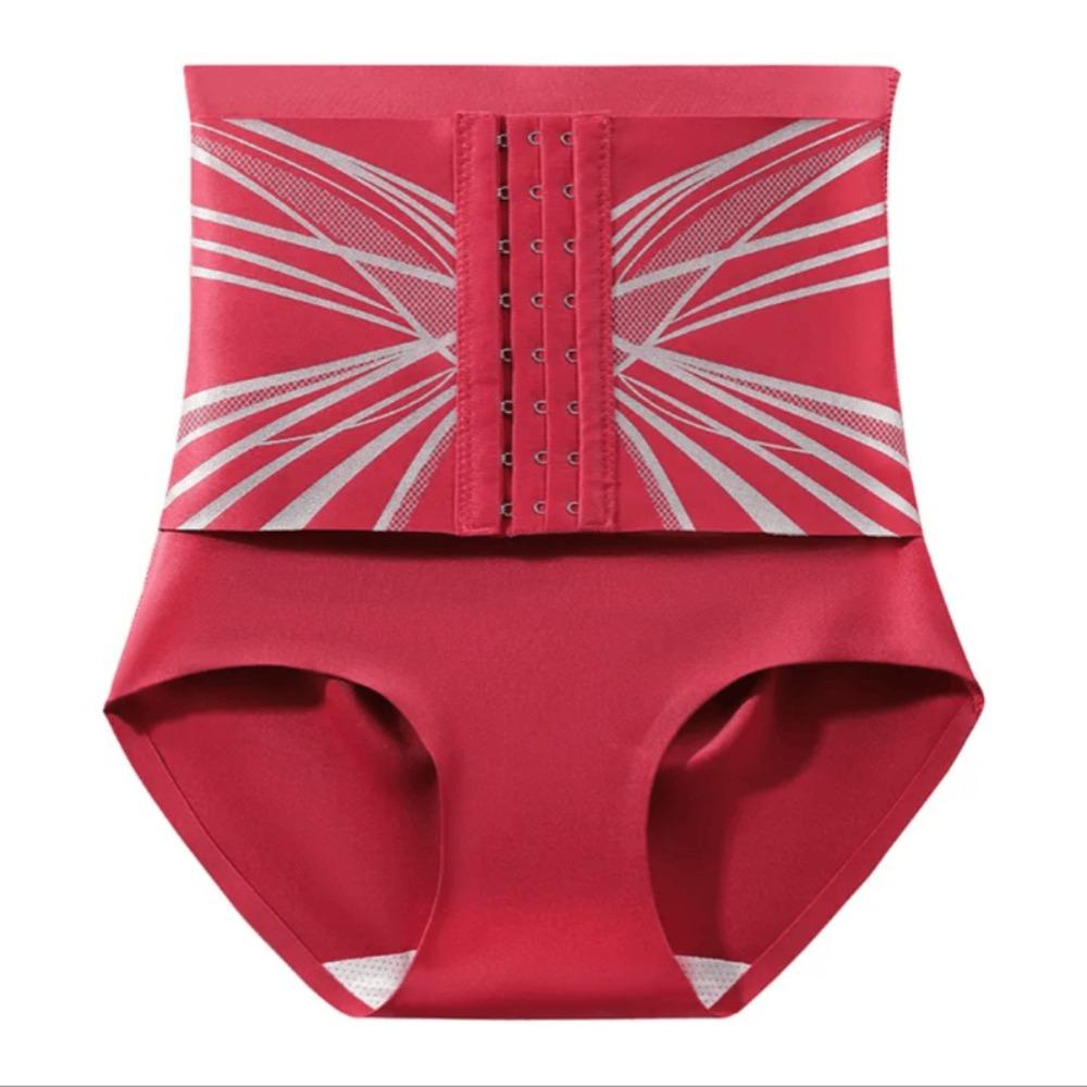 Высокая талия Корректирующее белье для похудения с пряжкой Трусы с утягивающим эффектом Бесшовные трусики для женщин Коррекция фигуры