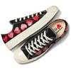 Converse Comme Des Garçons PLAY X Chuck 70 Low Multi Heart - Black Unisex Sneakers High-Risk-Red Egret A08149C