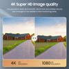4G SIM-карта, солнечная, двойной объектив/вид 4K WIFI, беспроводная IP-камера PTZ, наружная, PIR-обнаружение, безопасность, ночное видение, наблюдение
