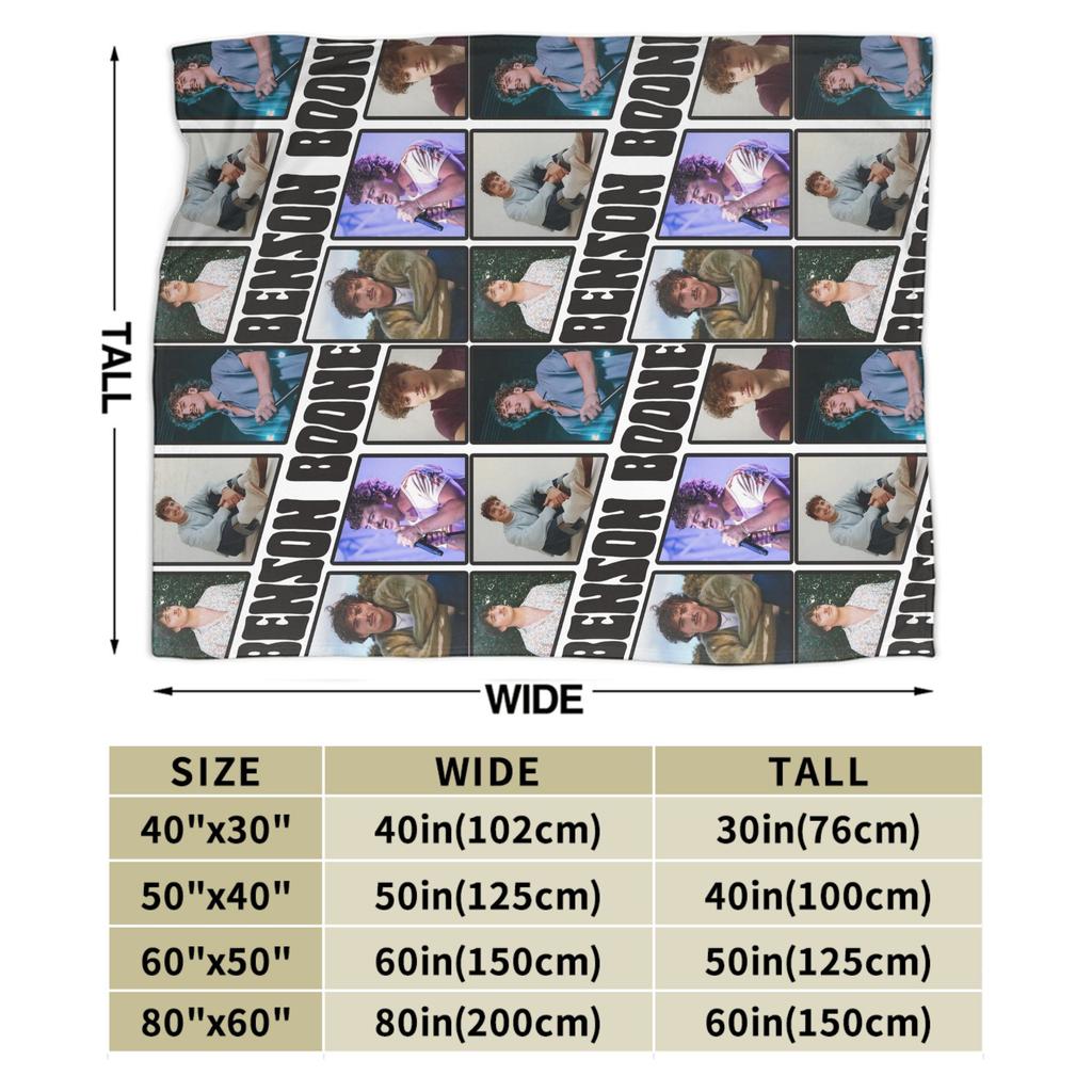 Benson Boone Tour Blankets Flannel Novelty Warm Throw Blanket for Bed Sofa Textile Decor