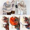 Sun-proof Sunscreen Shawl Double Sides Large Scarves Elegant Silk Scarf  Women