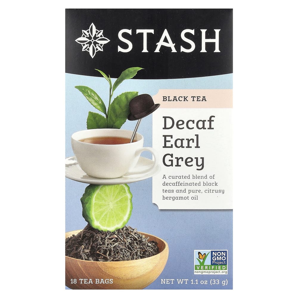 Stash Tea Черный чай Эрл Грей без кофеина, 18 чайных пакетиков, 33 г (1.1 унция)
