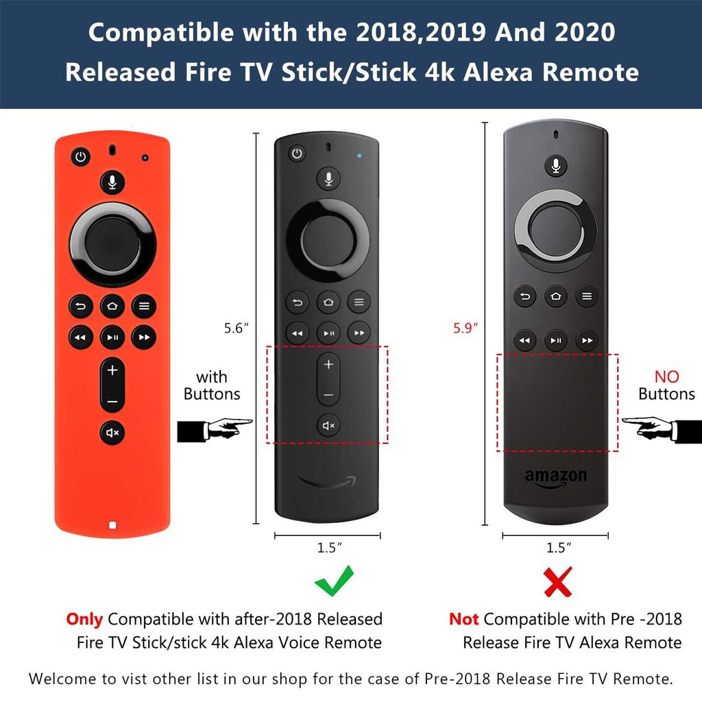 Suitable for Fire TV Stick 4K TV Stick 2GEN Remote Silicone Case Protective Cover Skin Firestick Remote Cover Glow In the Dark