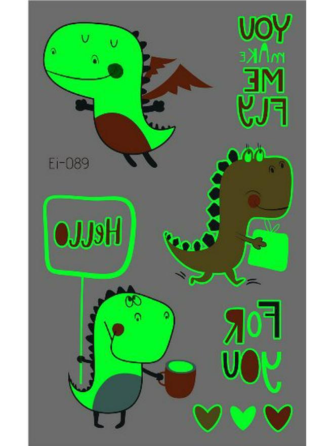 Светящиеся в темноте тату-наклейки динозавров для детей - Веселье для вечеринок и костюмов