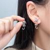 Korean 2023 New Animal Cat Earrings - Detachable Punk Light Luxury Style