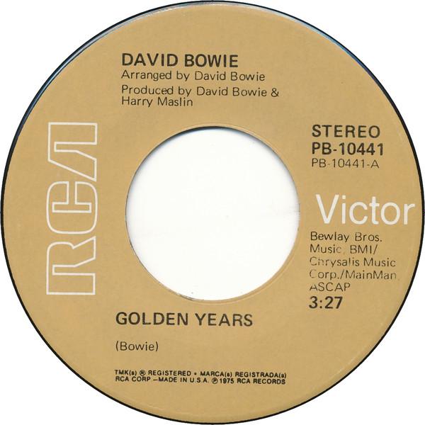 7-дюймовая пластинка DAVID BOWIE Golden Years PB10441 RCA Victor 1975 США Рок Б/у