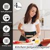 2/4Pcs Server Apron Water Oil Stain Resistant Women and Man Waiter Black Waist Aprons With 3 Pocket for Restaurant Coffe Cooking