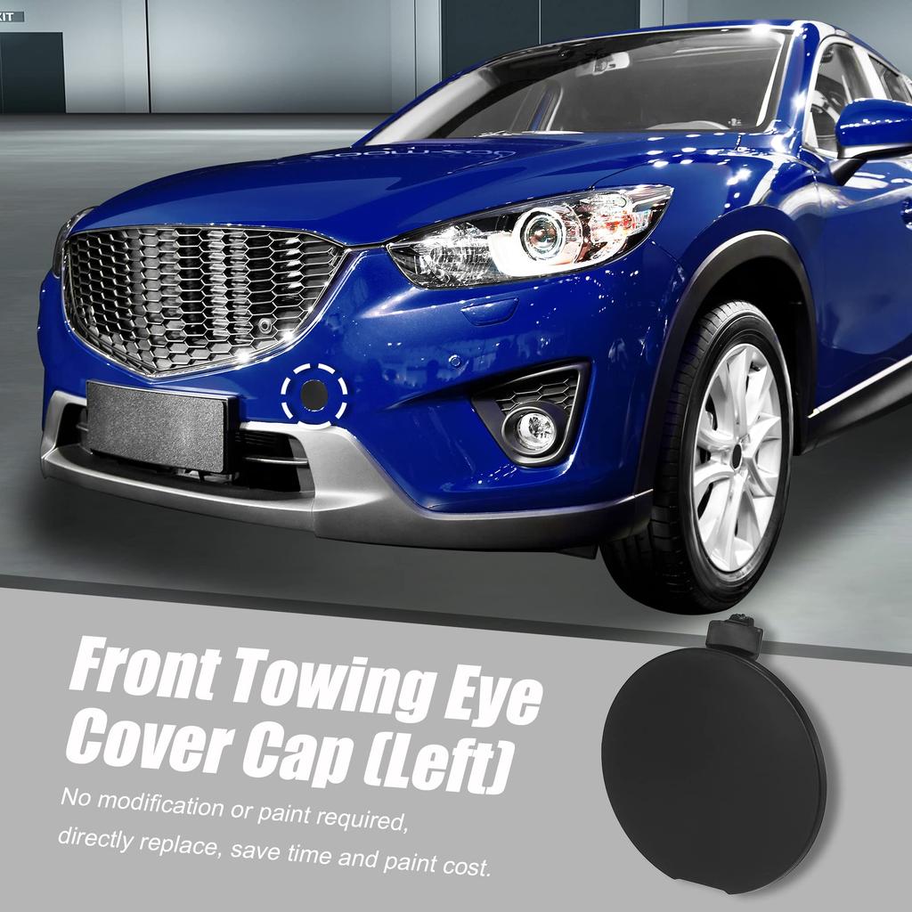 X AUTOHAUX Крышка буксировочной проушины Заглушка Буксировочный крюк Передний бампер Черный Подходит KD4550A12BB Mazda,