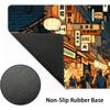 Japanese Anime-style Mousepad, Extra-large Gaming Mouse Pad with Cyberpunk Urban, Fantasy Animation Style, Non-slip Desk Mat, 800x300x3 Mm