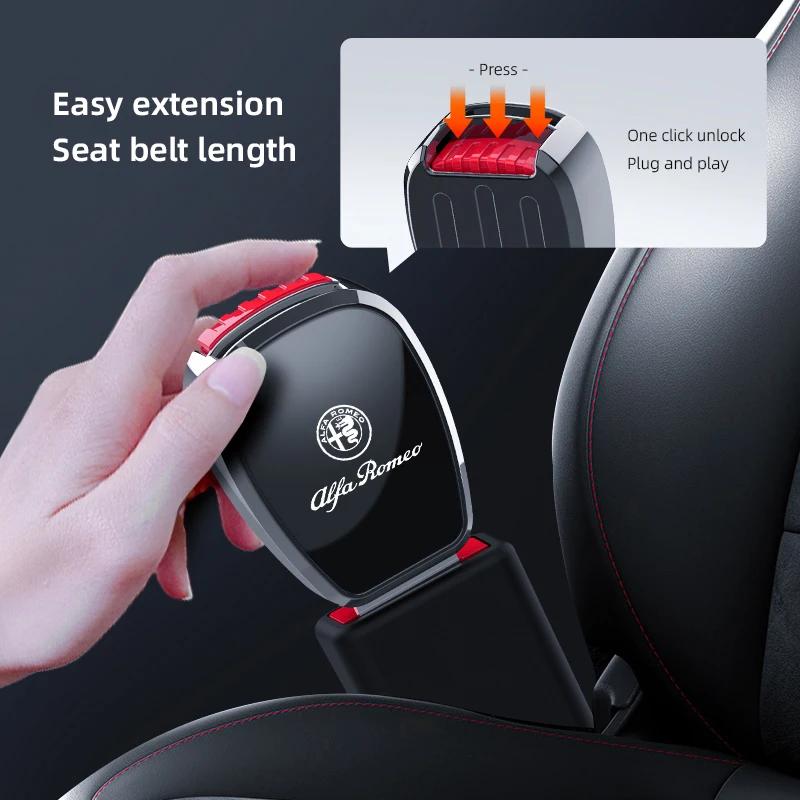 Car Stickers For Alfa Romeo 1Pcs Car Extender Safety Buckle Holder Fork Head Adjustment For Alfa Romeo Giulietta GT 159 147 156