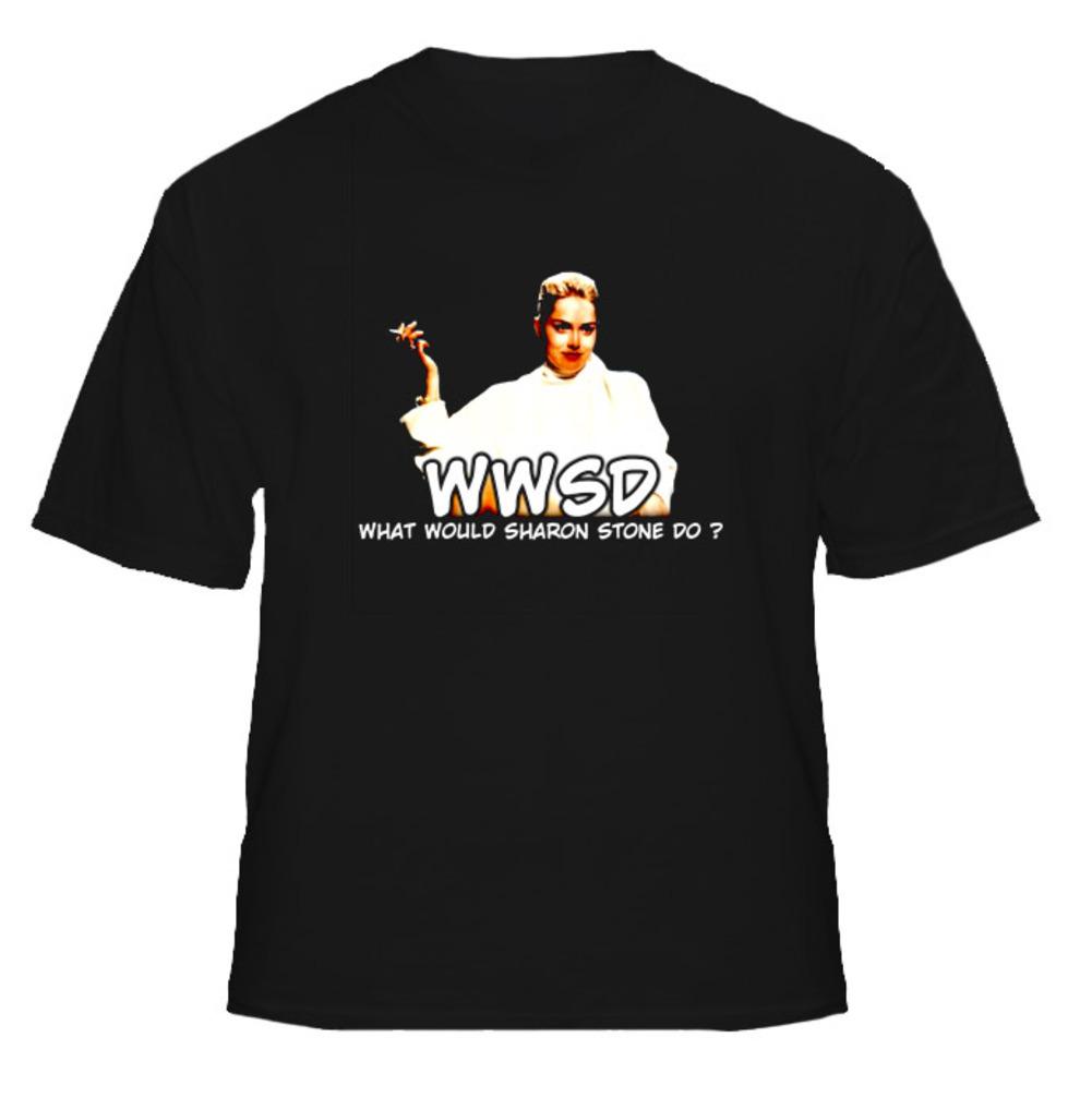 WWSD What Would Sharon Stone Do Basic Instinct T Shirt