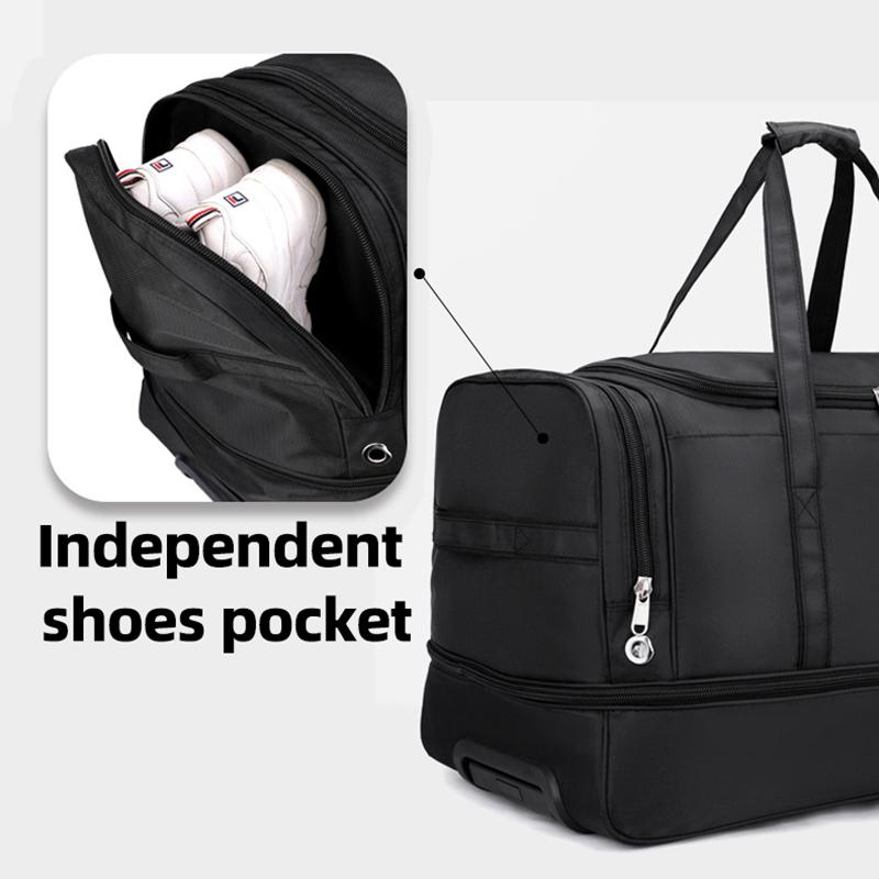 Новая складная сумка-тележка большой вместимости, расширяемая, из ткани Оксфорд, многослойная, дорожная сумка унисекс для переезда