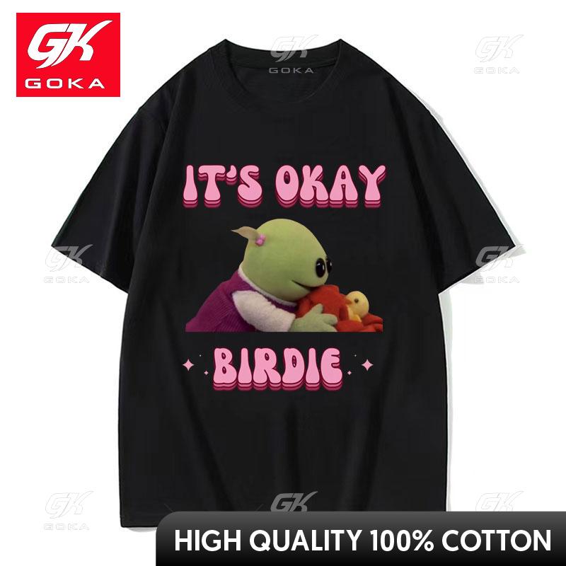 Its Okay Birdie Nanalan Wonderful Girl T Shirts Cute Short Sleeve Graphic Tshirt Unisex Womens Fashion Casual Cotton T Shirt Tops