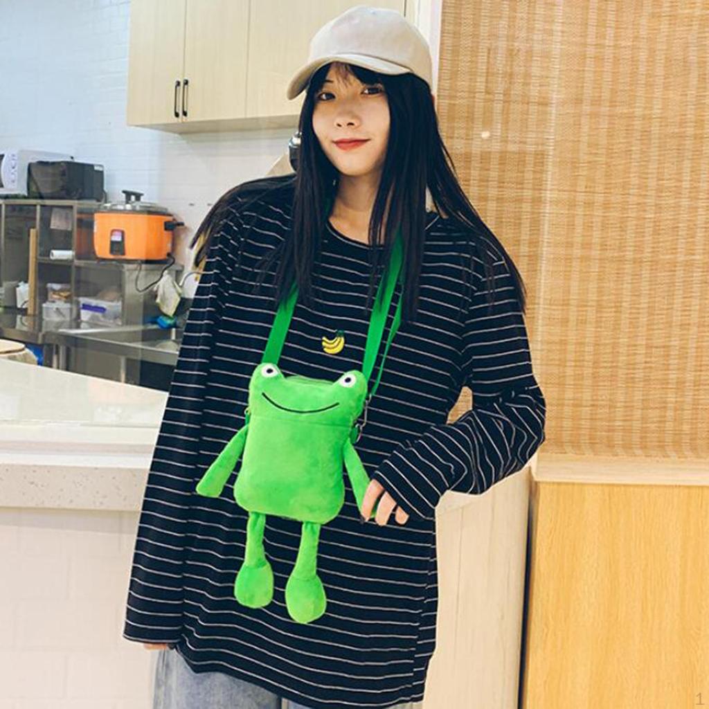 Женская сумка через плечо в виде лягушки на плечо с мультяшной стильной застежкой-молнией и регулируемым ремешком для девочек