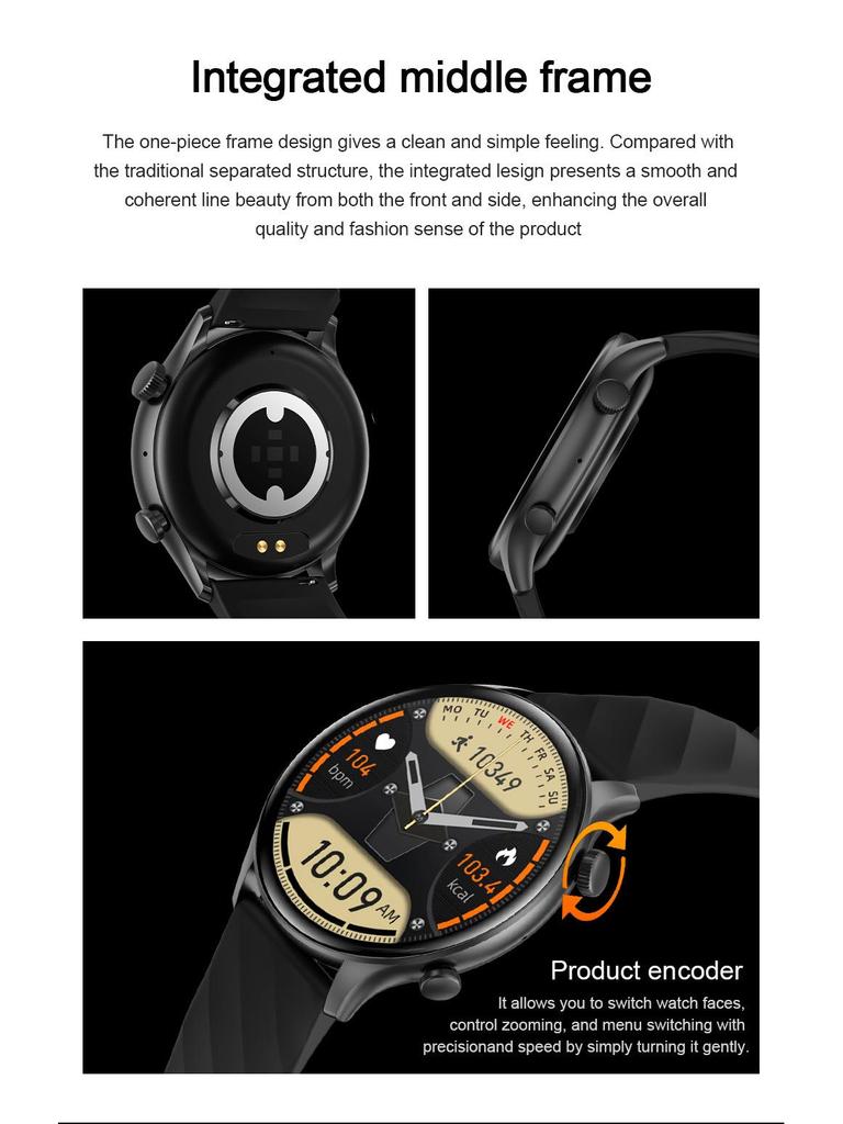 2024 Zw63 Round Screen Smartwatch with Bluetooth Call & Multifunctional Health Sports Features