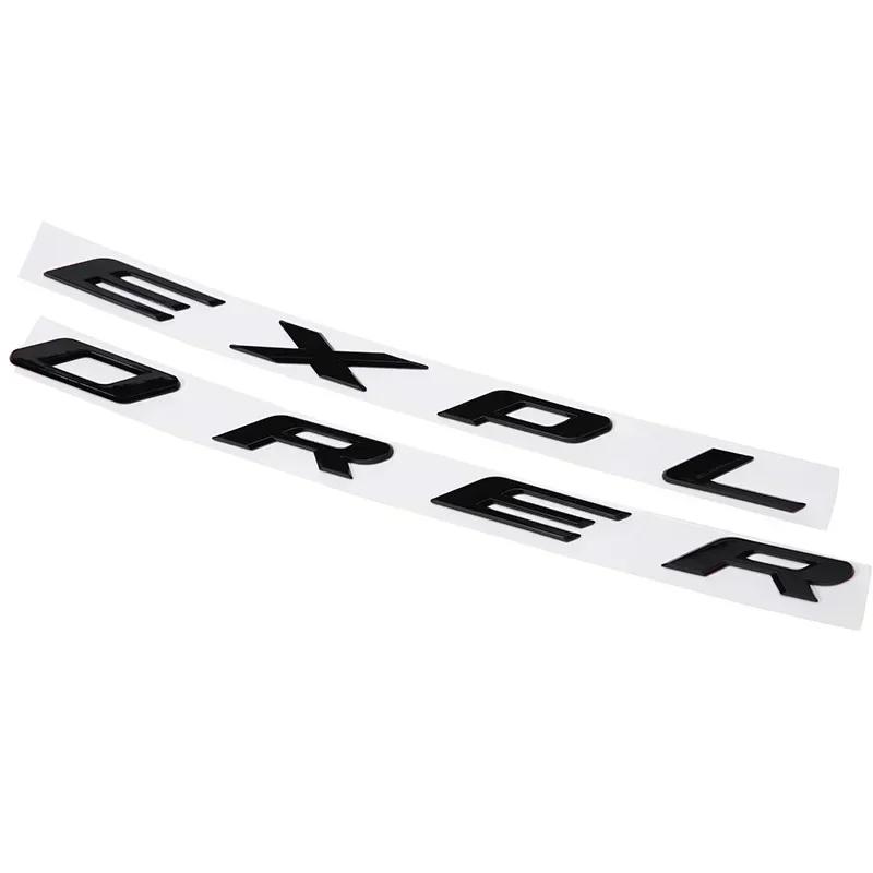 3D ABS Хром Черный Логотип Explorer Значок на Капот Автомобиля Буквы Значок Наклейка Для Explorer 2020 2021