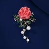 National Beauty and Heavenly Fragrance Peony Brooch, High-end Pearl Brooch, Suit Coat Enamel Pin