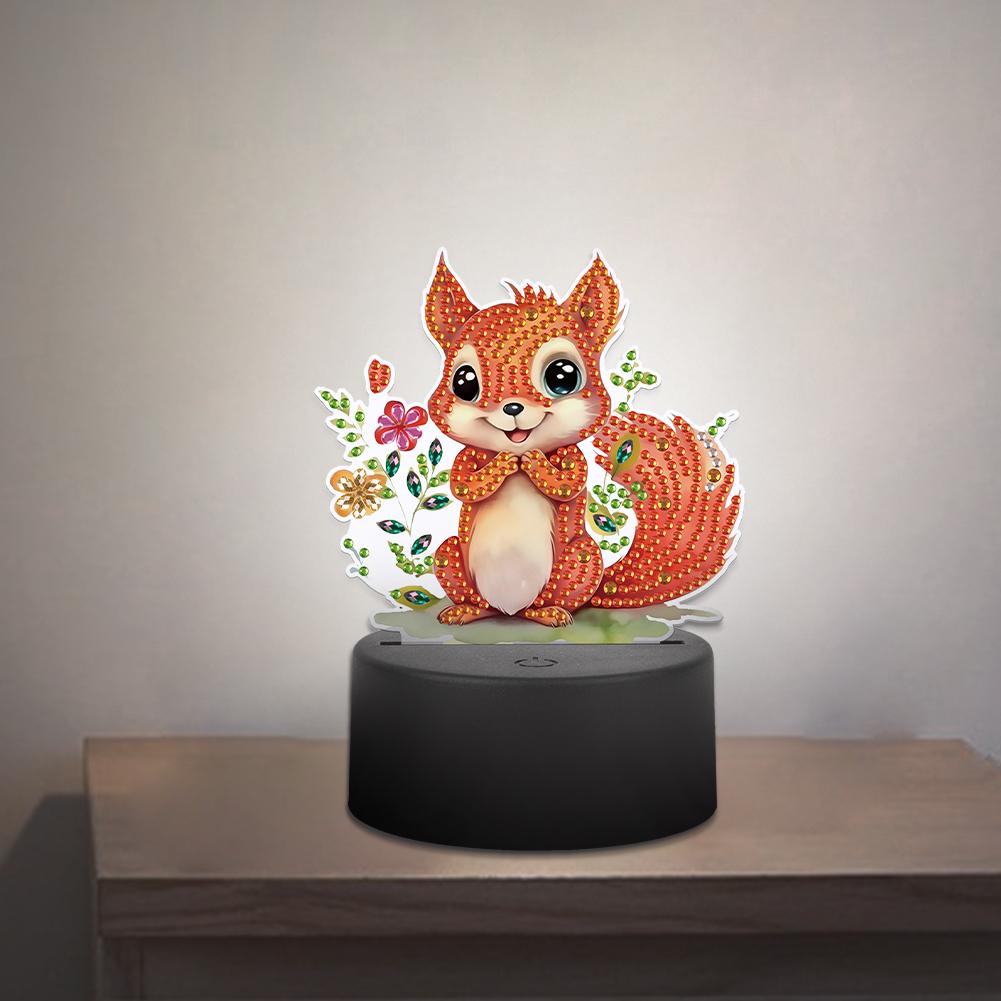 Милая настольная лампа с алмазной вышивкой «Животные», сделай сам, с инструментами, 5D сделай сам, светодиодная лампа с алмазной вышивкой для спальни, гостиной, домашнего офиса