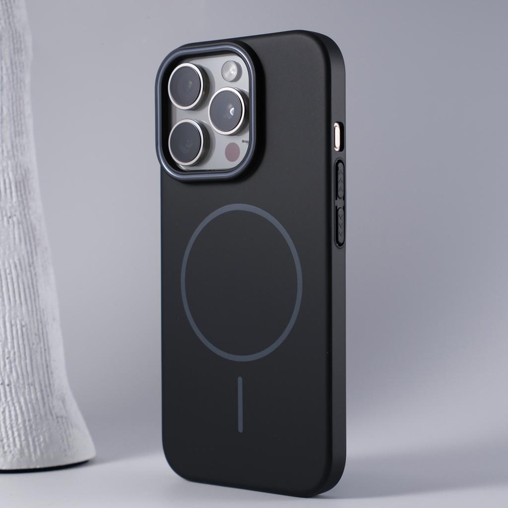 Ultrathin Simple Magsafe Case for iPhone 16 15 Pro 14 Plus 13 12 Mini 11 Pro X XR XS Max Matte Wireless Charging Hard PC Cover