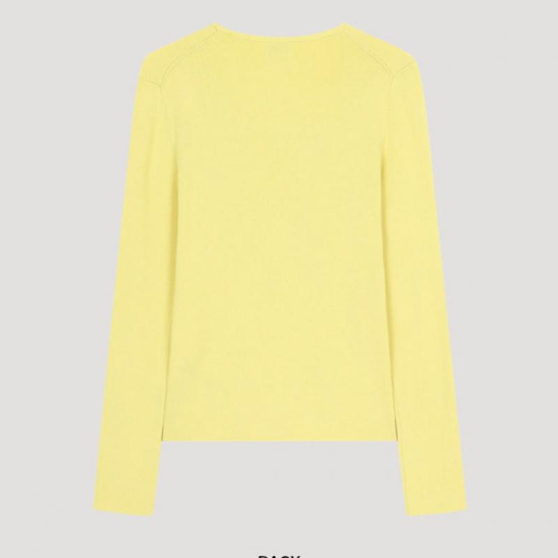 [She S miSS] Ribbed Square Neck Knit SSkpoo12570 Ye