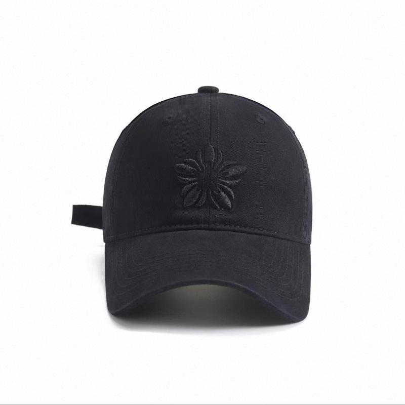 Zhang Yuanying hat dopamine sunflower embroidered baseball cap women's big head circumference soft top cap