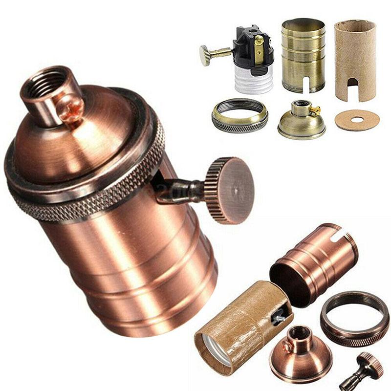 Винтажный промышленный держатель лампы, адаптер для лампочки, античный ретро фитинг ES E27