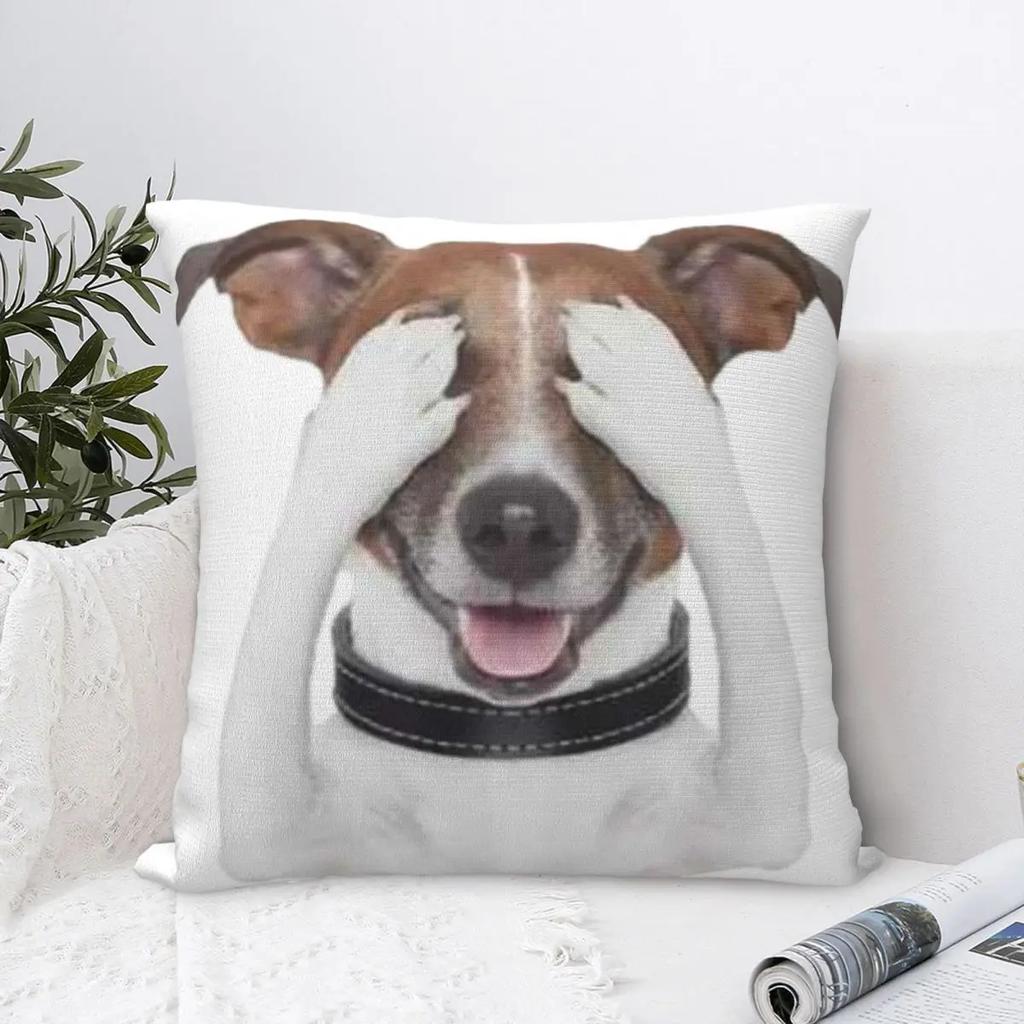 Cute Jack Russell Terrier Dog Meme Pillow Cover Animal Square Pillow Case Cushion Cover Funny Pillowcases For Home Decorative