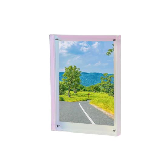 Фоторамка Яркая плавающая акриловая фоторамка Настольная настенная художественная рамка для галереи Украшение домашнего офиса