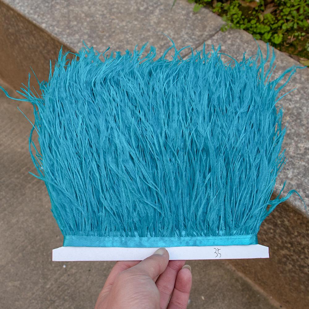 1/5/10Meters Light Purple Ostrich Feathers Ribbon 8-10cm/3-4Inch Long Feather Trim Fringe for Party Costumes Sewing Accessories