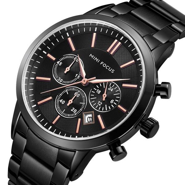Mini Focus Men's Metal Band Watch MF0188G01,Korean Popular Watches