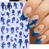 Long-lasting Nail Art Ocean Theme Stickers Summer Blue Whale Jellyfish Coral Sticker Starfish Manicure Decoration Decals DIY Home Salon Accessories